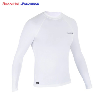 Áo thun dài tay chống tia cực tím chơi lướt sóng 100 cho nam trắng DECATHLON olaian mã 8403266