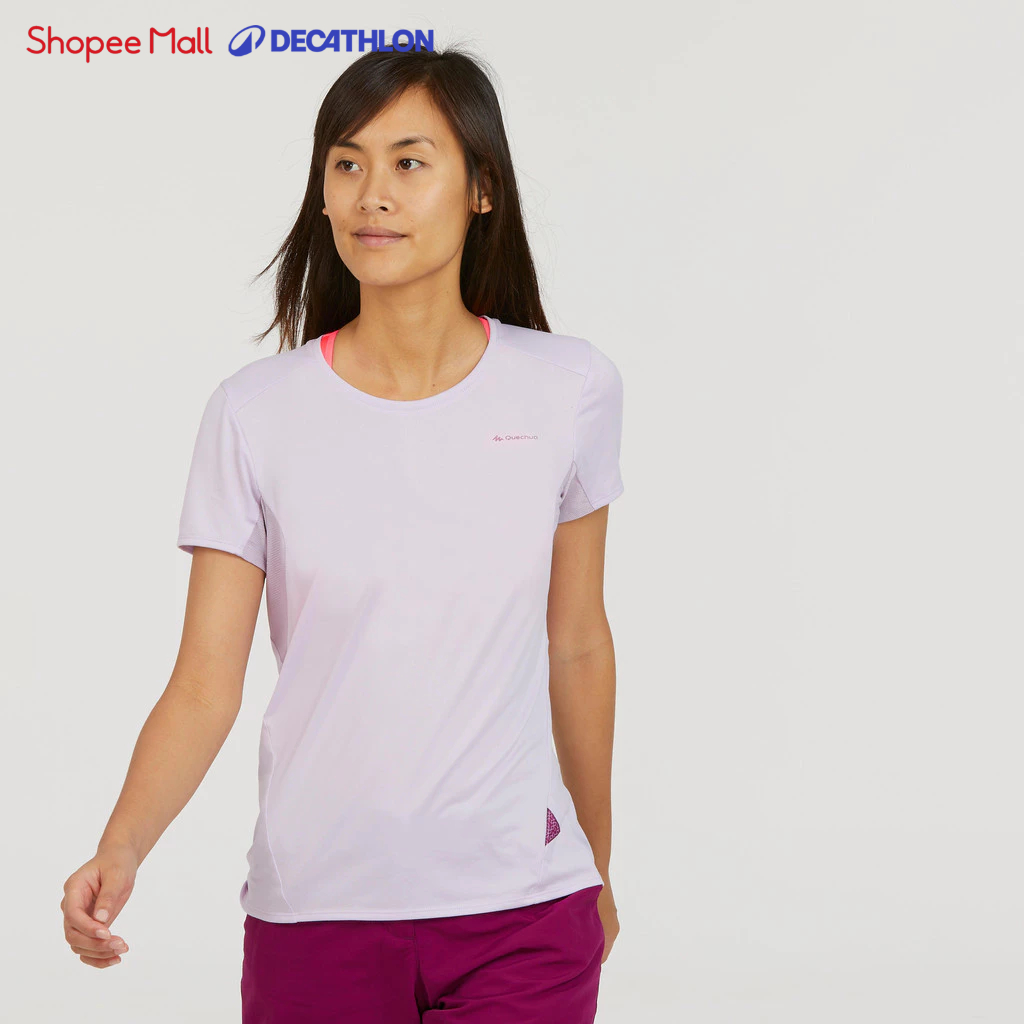 Áo thun leo núi dã ngoại mh100 cho nữ DECATHLON quechua mã 8502216