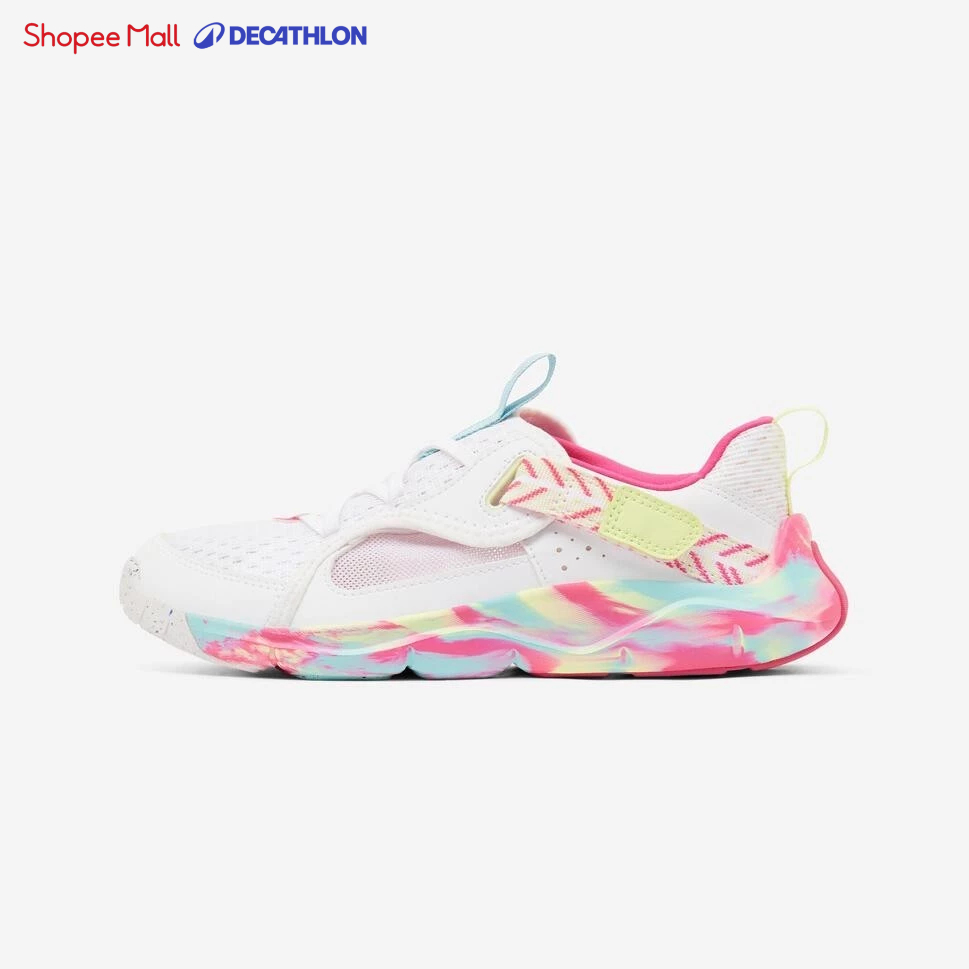 Giày trẻ em thoáng khí DECATHLON Playful Summer trắng/hồng