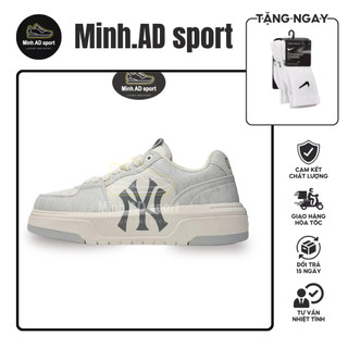Giày thể thao 2 màu xám và xanh da mlb full box size từ 36 đến 44 tặng kèm tất
