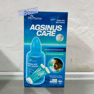 Bình rửa mũi Dược Khoa Agsinus Care - Hộp 1 bình 5 gói muối