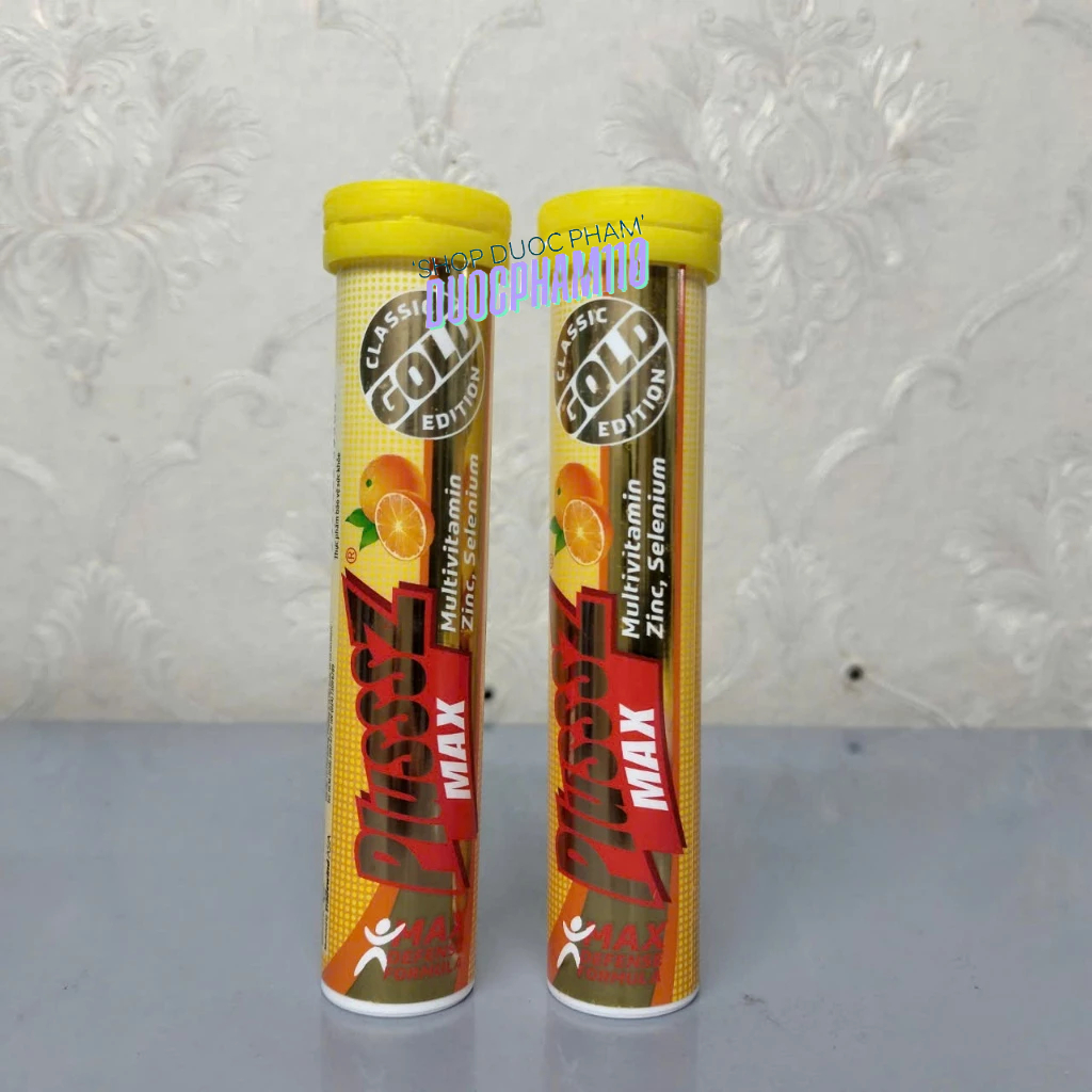 Viên sủi Plusssz Gold Max vị cam bổ sung vitamin và khoáng chất cho cơ thể (20 viên)