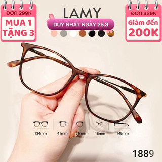  Gọng kính cận nữ LAMY mắt kính thời trang dáng oval 1889 