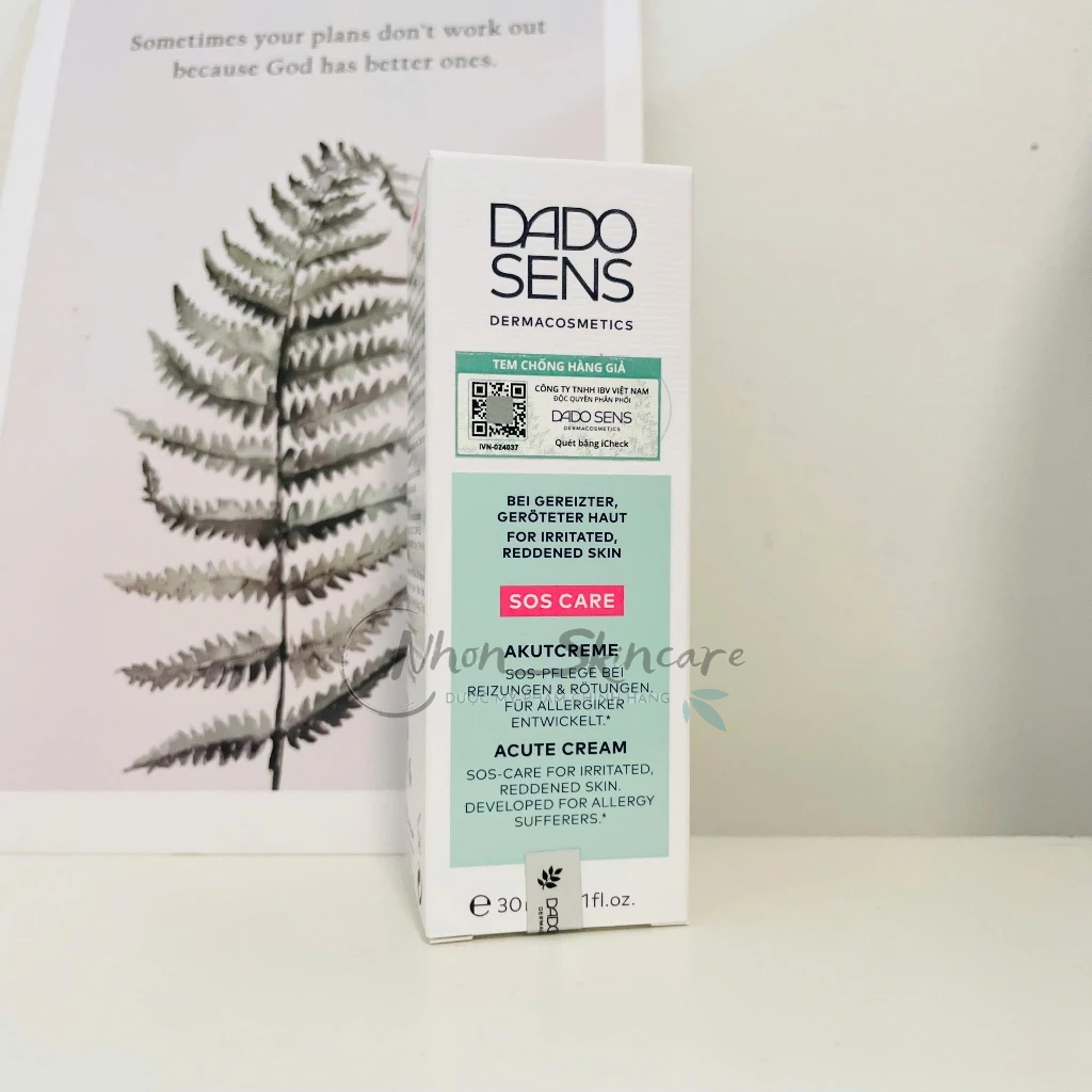 [hàng cty] Kem Dưỡng Phục Hồi Dado Sens Sos Care Acute Cream Dadosens