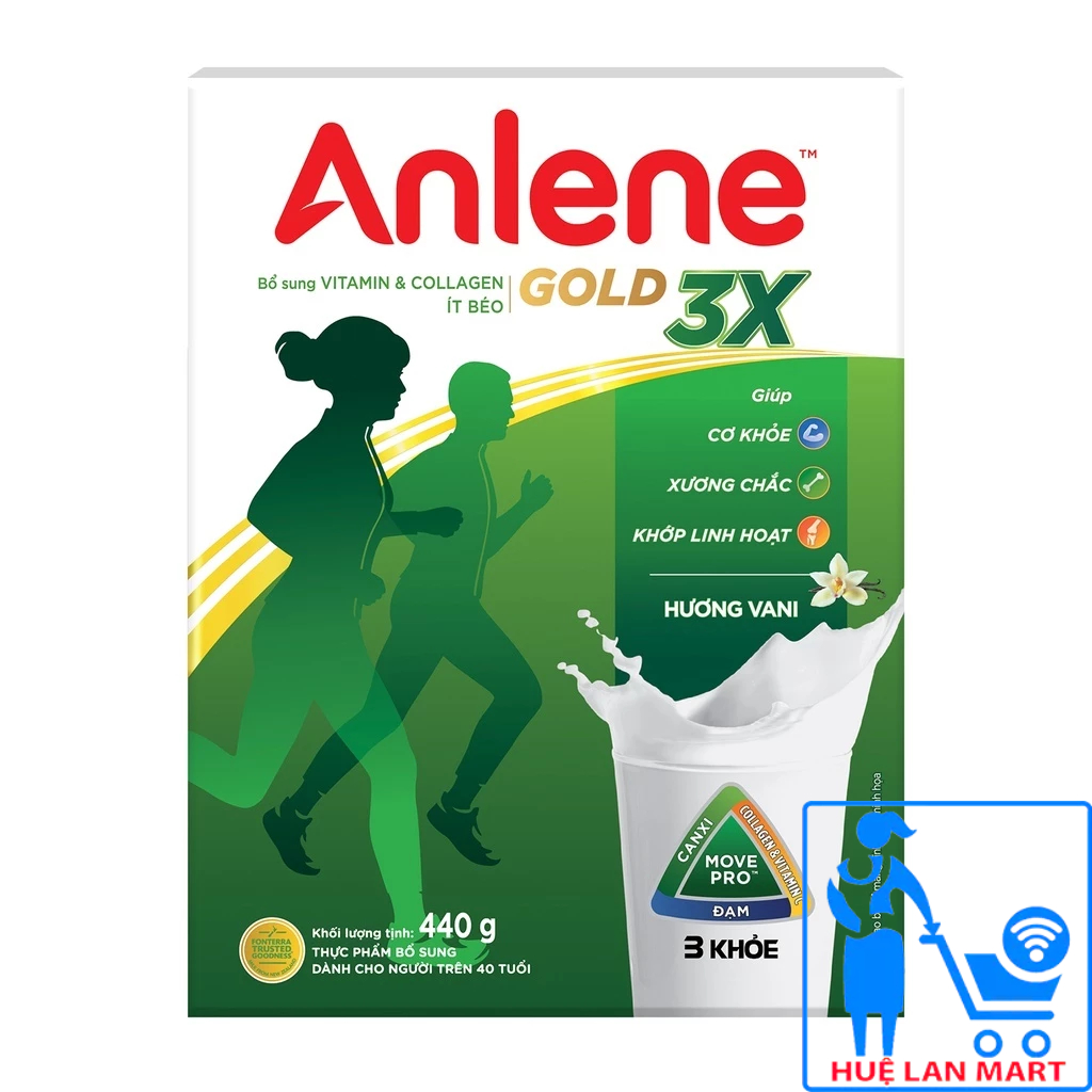 Sữa Bột Anlene Gold MovePro 3X Hương Vani Hộp Giấy 440g