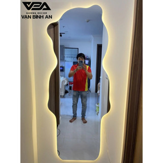 Gương Bỉ AGC Nhập KhẩuToàn Thân Hình Gấu Cao Cấp Cảm Ứng Đèn Led - Vạn Bình An