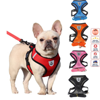  Dây dắt chó ,yếm dắt chó đi dạo  Xích đeo cho chó mèo lưới thoáng khí 