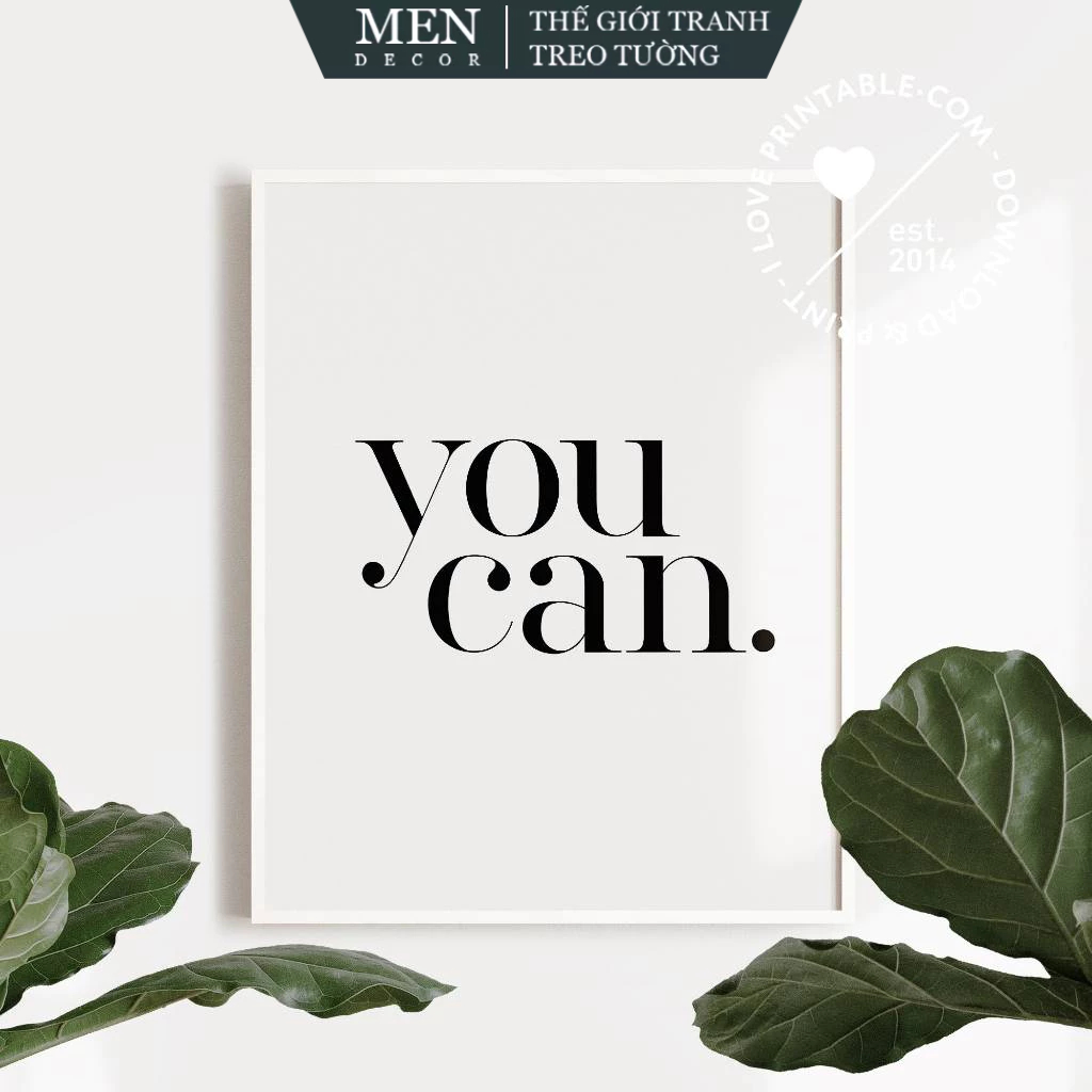 Tranh treo tường, You can  Motivational post table art  Motivational signs  Gym room Study room Teen