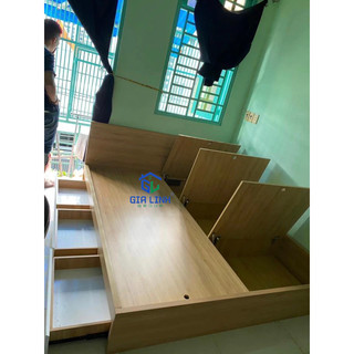 [FREESHIP]- Giường Thông Minh- GIƯỜNG CÓ 3 HỘC KÉO, 3 NẮP BẬT GỖ MDF- GIA LINH GROUP