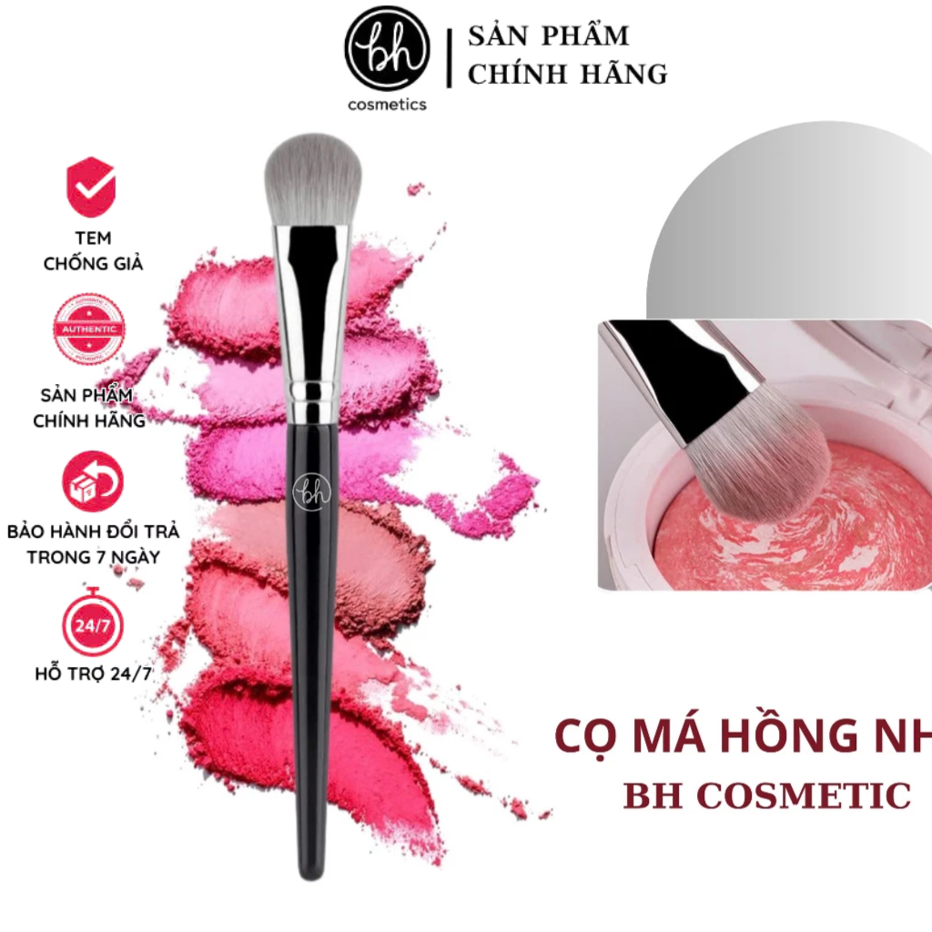 Cọ Setting/ Tán Má Hồng /Phủ Phấn Nhỏ Trang Điểm Chuyên Nghiệp BH COSMETICS Powder Blush BH101