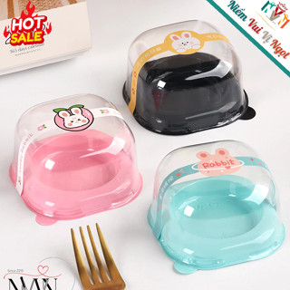 50 Hộp Nhựa Nắp Bầu Đựng Bánh Trung Thu Đài Loan (75-80gr), Bánh Mochi ~ 1 Ô (W10)