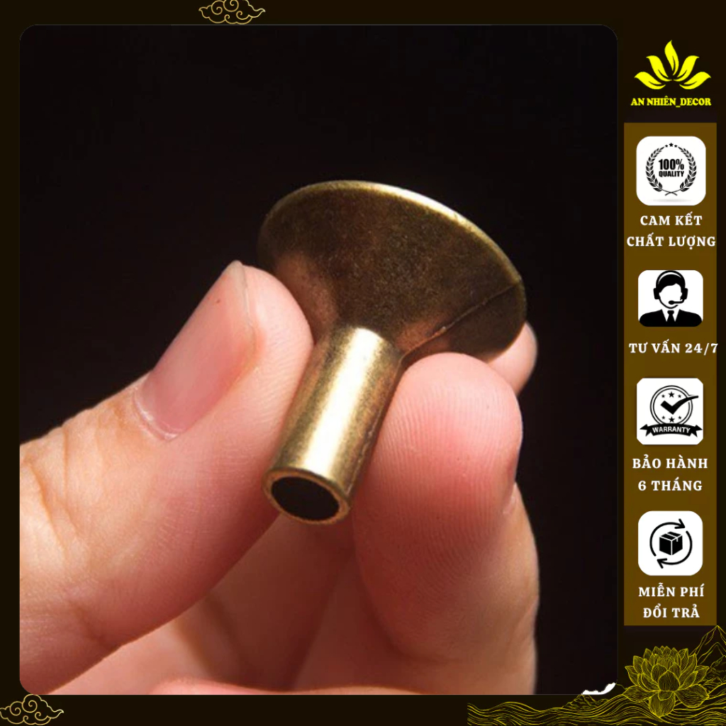 Đế Trụ Đồng Đặt NụTrầm Hương (Phụ kiện Trầm Hương)