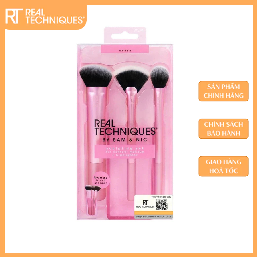 Bộ Cọ Tạo Khối Và Highlight RT REAL TECHNIQUES Sculpting Set