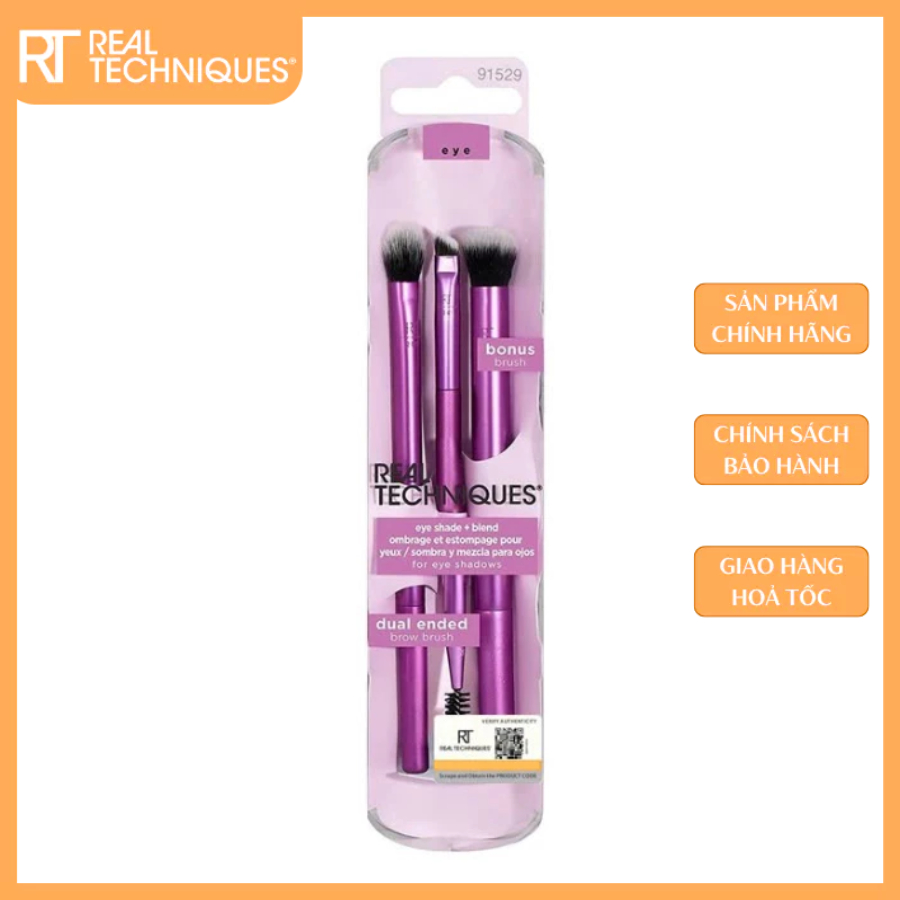 Bộ Cọ Mắt 3 Cây RT Real Techniques Eye Shade And Blend