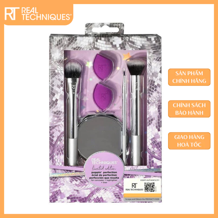 Bộ Cọ RT REAL TECHNIQUES Poppin Perfection Makeup Brush Set