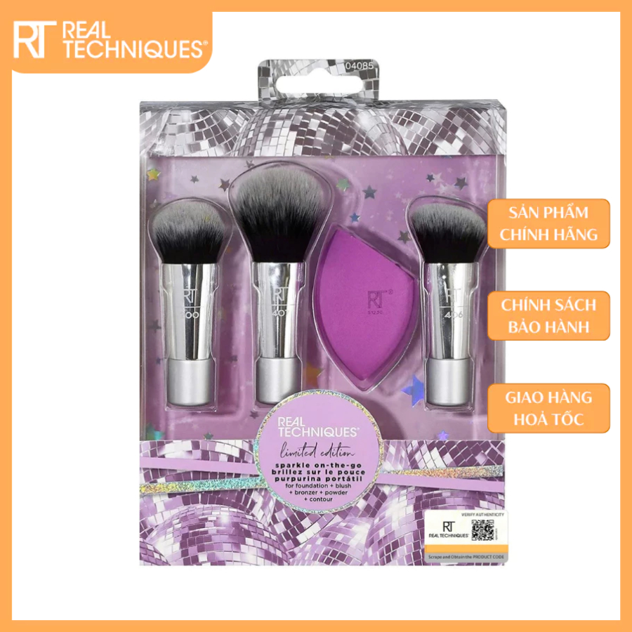 Bộ Cọ Trang Điểm RT REAL TECHNIQUES Sparkle On The Go