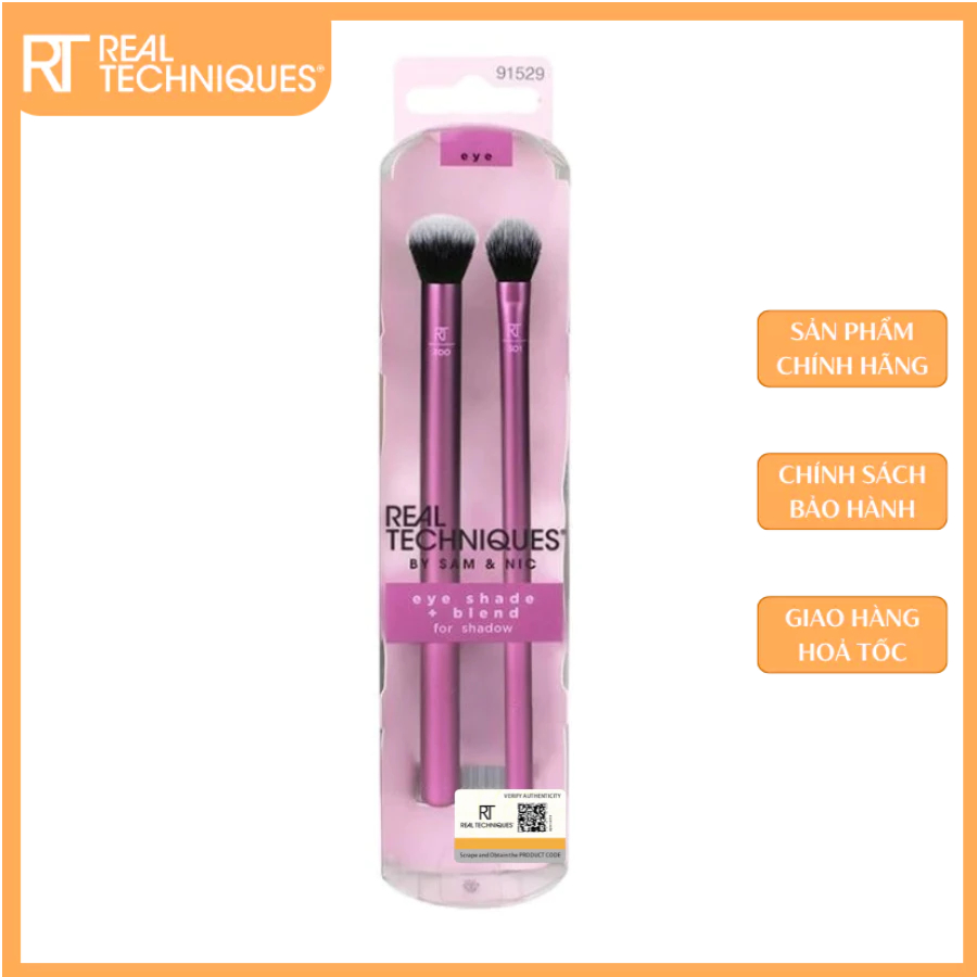 Set 2 Cọ Mắt RT REAL TECHNIQUES Eye Shade & Blend Ombrage