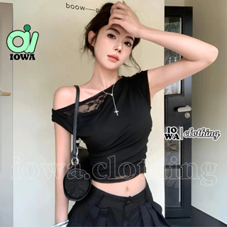 Áo Thun TRỄ VAI LÓT REN VẠT BẦU Nhún Eo Dáng Dài DD96, Áo Thun Nữ Chất Gân Kiểu Xuyên Thấu IOWA
