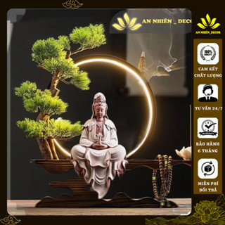 Đèn Led Vòng Hào Quang Tượng Phật, Đèn Vòng Kệ Cây Tượng Gốm - Tặng Kèm 5 Phụ kiện GIÁ RẺ!!