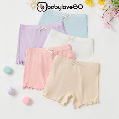 Quần chip đùi cotton cho bé gái BabyloveGO, quần đùi bảo hộ chất cotton mềm mịn thoáng mát kháng khuẩn BH7002