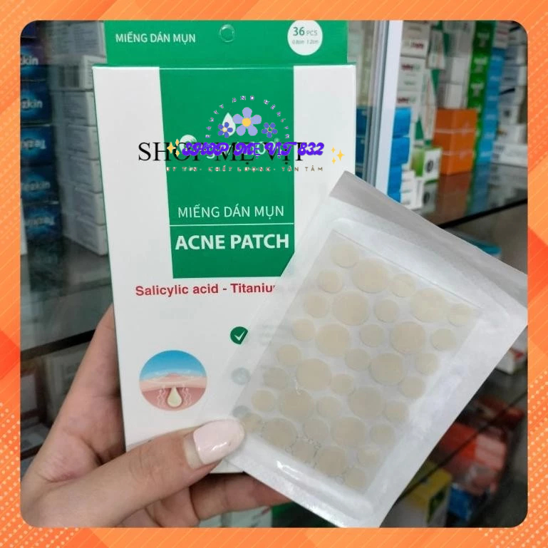 Miếng dán mụn ACNE PATCH organic100, hộp 36 miếng