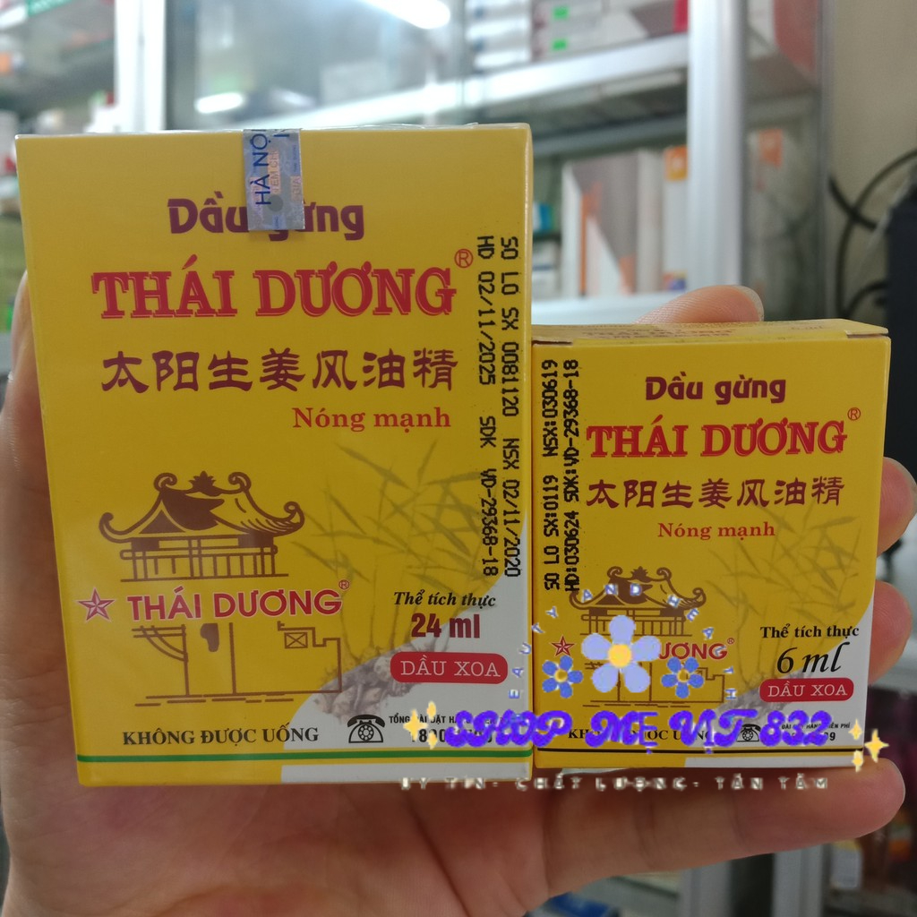DẦU GỪNG THÁI DƯƠNG NÓNG MẠNH LỌ 6ML/24ML