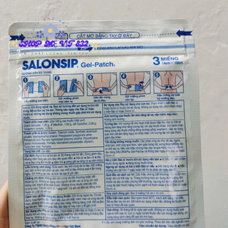 [MỚI] Salonsip Gel Patch 3 miếng/gói