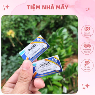 Hộp 10 lưỡi dao lam Dorco siêu sắc bén, dao cạo râu barber salon tóc chính hãng