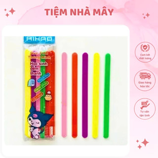 Bịch 20 Que Tính Tập Đếm/Đếm Số Nhựa/Tính Nhựa Học Tính Toán Đếm Số Aihao Nhiều Màu Sắc Cho Bé Học Mầm Non,Học Sinh