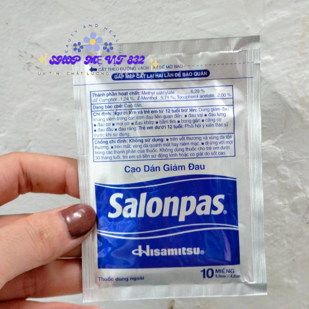 Salonpas gói 10 miếng cao dán giảm đau