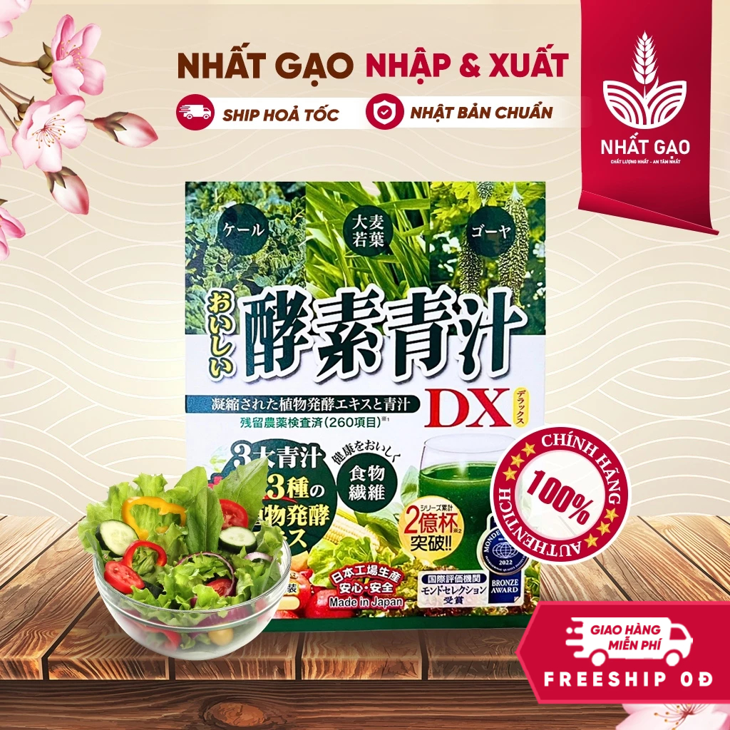 [T9/2026] BỘT RAU AOJIRU ENZYME DX NHẬT BẢN 24 GÓI Chống Táo, Thanh Nhiệt, Mịn Da, Tiêu Hoá Tốt Giảm