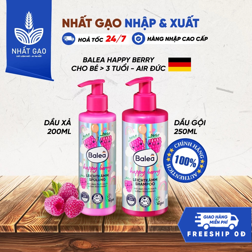 [DATE AIR] Dầu gội, xả dưỡng tóc Balea DM cho bé 24m+ (Đức) Cặp Gội Xả Công Chúa Dưỡng Tóc BALEA Hap