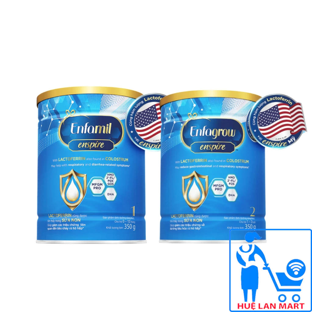 Sữa bột Mead Johnson Enfamil Enspire số 1/ Enfagrow Enspire số 2 Lon 350g