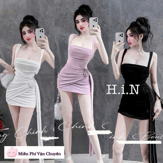 Đầm Thun Lưới Xoắn Đắp Chéo Nhiều Fom Sàn