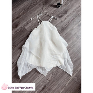 Set Xoắn Lưng Váy Đuôi Loe Có Mút