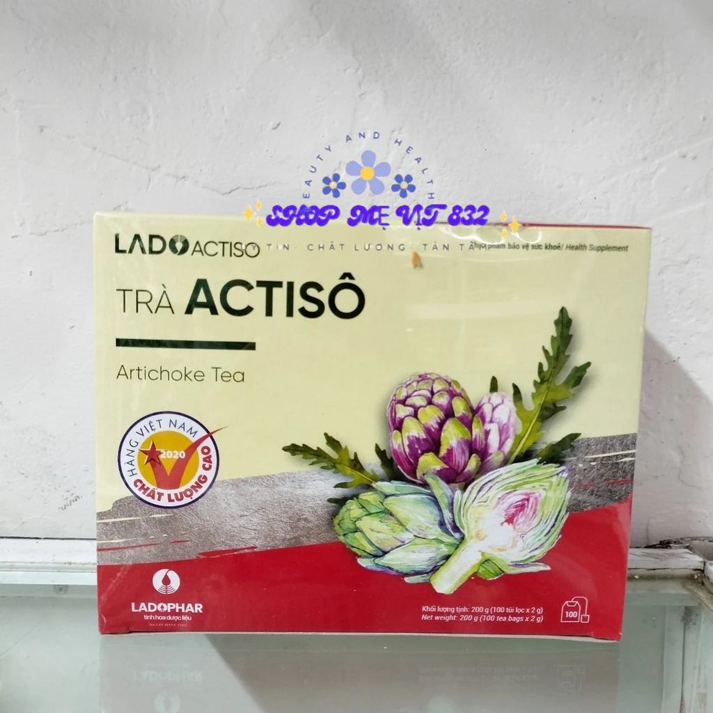 Trà Atiso Ladophar Hộp 100 túi lọc Đặc Sản Trà Actiso Đà Lạt