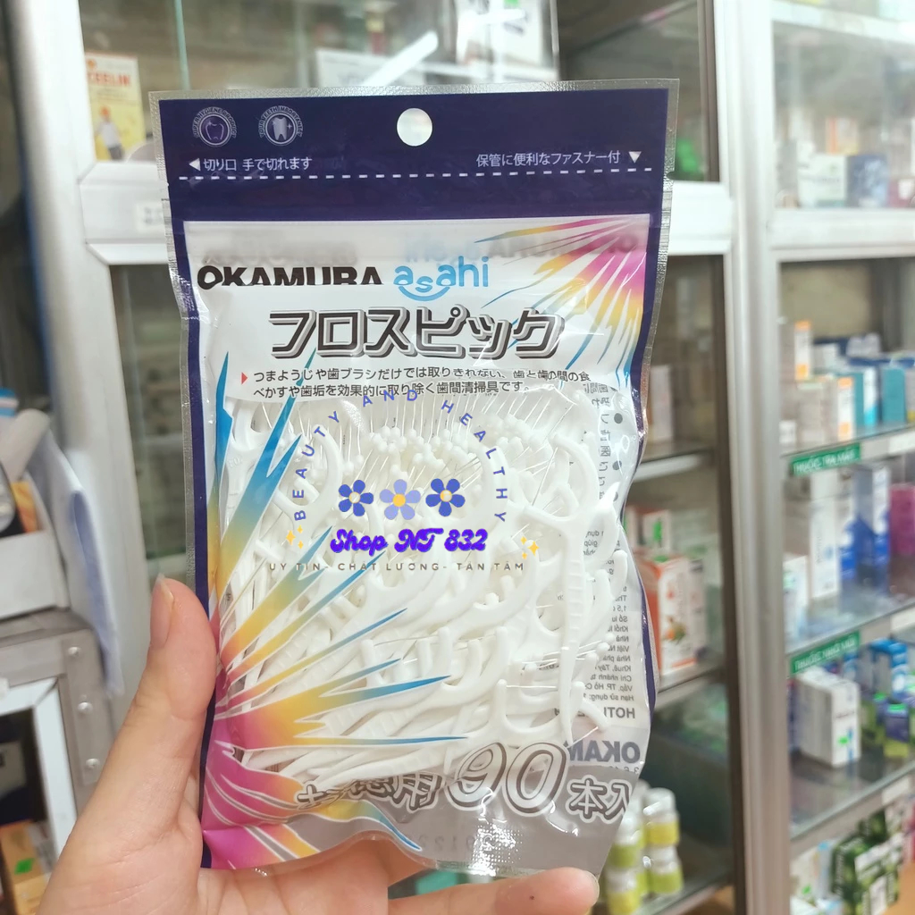 Chỉ kẽ răng Okamura asahi 90 cây