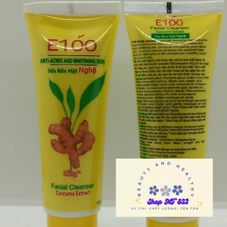 Sữa rửa mặt nghệ E100 tuýp 100g
