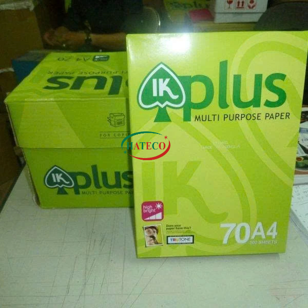 Giấy IK PLus A4 ĐL70gsm (500 tờ/ram) - Giấy in A4