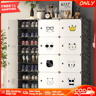 ONLY Tủ Giày Chống bụi và bền Giá để giày PP đựng giày lắp ghép Kệ Giày Đa Năng Hoạt hình Tủ nhựa