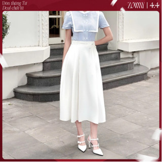 ZAMY SHOP - CV TK xoè dáng dài mix dây eo nữ tiểu thư thanh lịch chốn công sở ( chân váy )