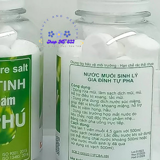 Muối Sinh Lý Tự Pha An Phú(Lọ 50 viên muối tinh)