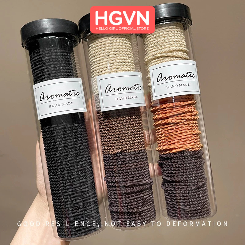 SET 100 Dây Chun Buộc Tóc HGVN Cao Su Co Giãn Thời Trang Phong Cách Hàn Quốc
