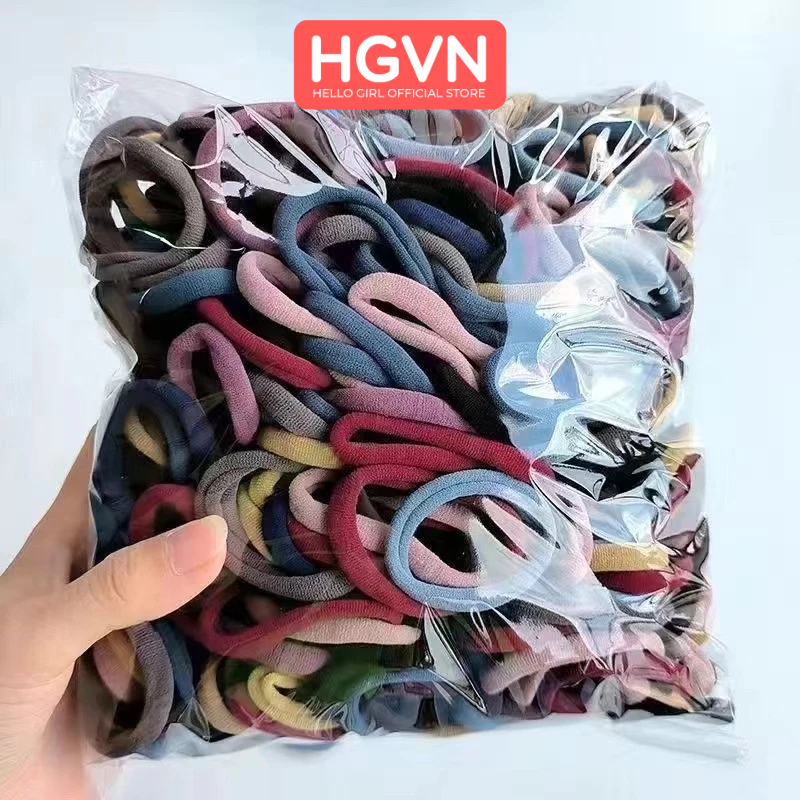 SET 100 dây chun phiên bản Hàn Quốc không đường may thiết kế đơn giản thun HGVN cột độ đàn hồi cao không làm đau tóc