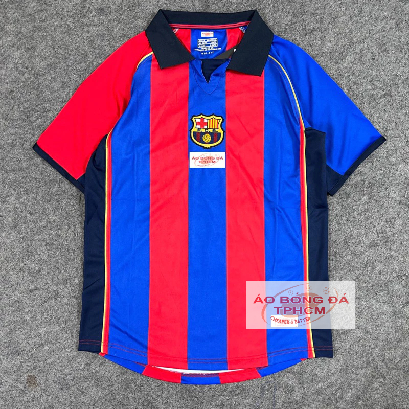 Retro.BARCA.01/02 -  Áo Bóng Đá RETRO CLASSlC hàng Thái cao cấp - Retro.BARCA BẻĐen