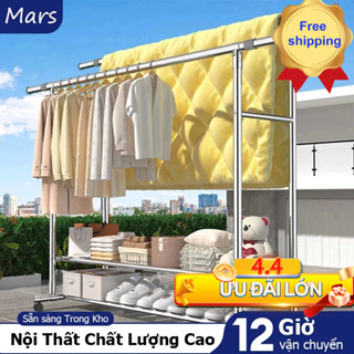 MARS Giá phơi quần áo INOX điều chỉnh được Kệ Treo Quần Áo  giá treo quần áo Ổn định và bền