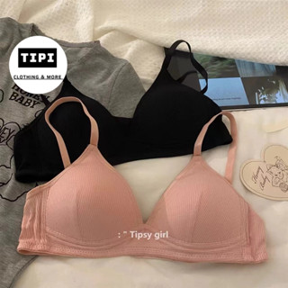 Áo lót nữ chất cotton gân tăm kiểu dáng đơn giản mặc đi học, đi làm Tipsy P3-H2