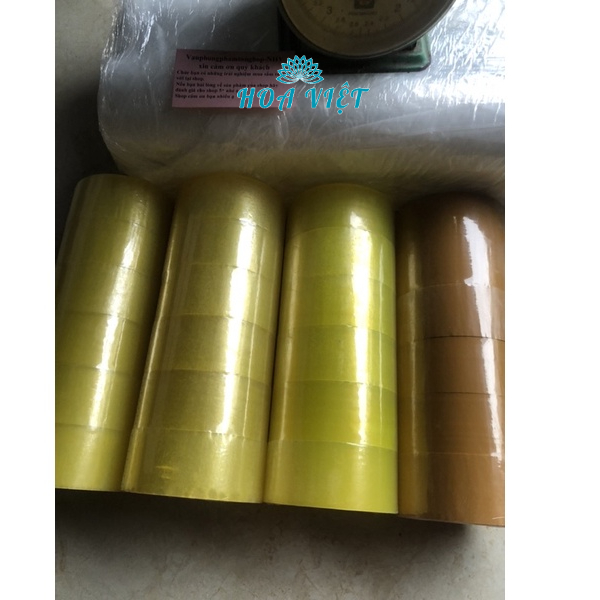 1 Lốc 6 Cuộn Băng Keo Dán Thùng OPP Vàng Chanh