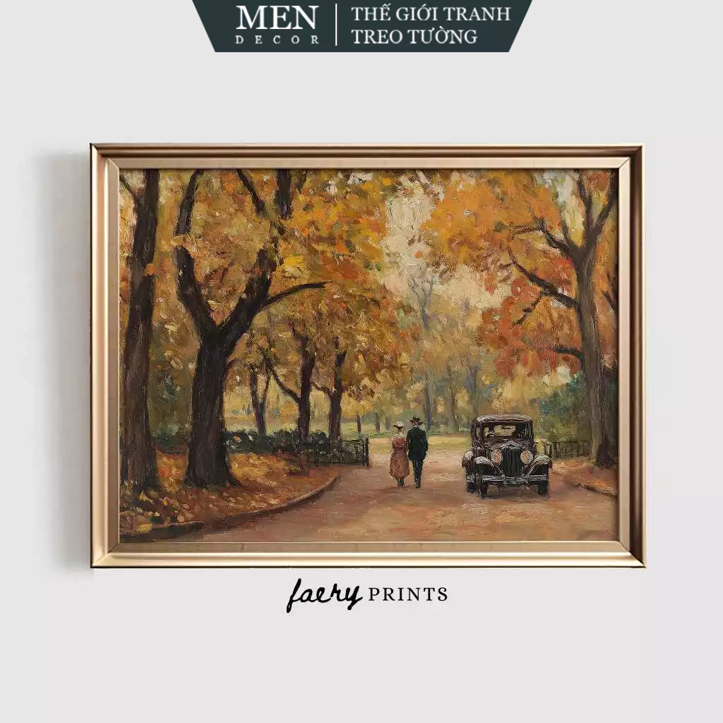 Tranh treo tường, Fall in Central Park Print  Autumn FaeryPrints (131), nhận in theo yêu cầu, tặng k