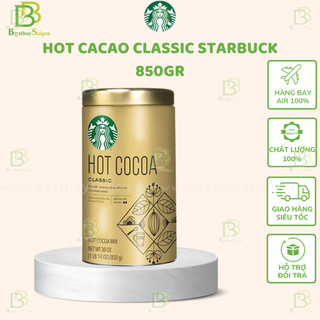 [Date 2026] Bột cacao Starbucks Hot Cocoa Classic Mỹ 850gr